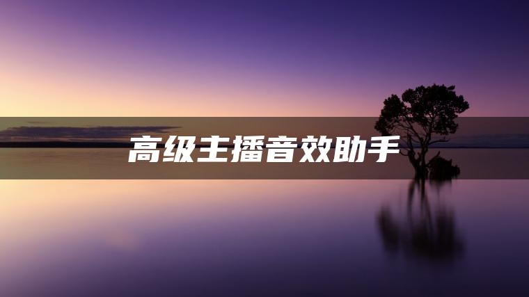 高级主播音效助手 高级主播音效助手