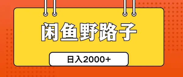 闲鱼野路子引流创业粉，日引50+单日变现四位数